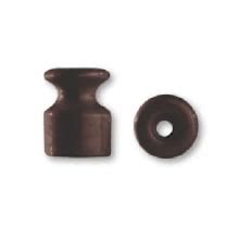 GAMBARELLI 01202 ISOLATORE PORCELLANA MARRONE .D.19MM C/VITI+TASSELLI - G.I. GAMBARELLI 01202 product photo