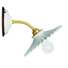 GAMBARELLI 07101 VENTAGLIO APPLIQUE 60W E27 PORCELL.D.180MM - G.I. GAMBARELLI 07101 product photo