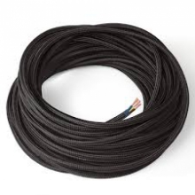 CAVO TONDO SETA NERO 3X0,75 MT. 50 - G.I. GAMBARELLI 22418 product photo