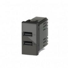 ALIMENTATORE USB 5V 2.4A PER BTICINO LIVINGLIGHT COLORE ANTRACITE - 4 BOX 4B/L/USB/24 product photo