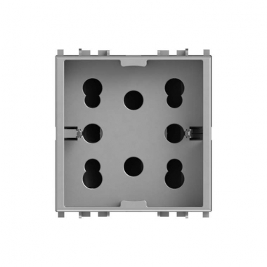 PRESA MULTISTANDARD 1 SCHUKO O 2 BIPASSO COMPATIBILE CON VIMAR PLANA - 4 BOX 4B/V14SL/H21 product photo Photo 01 3XL