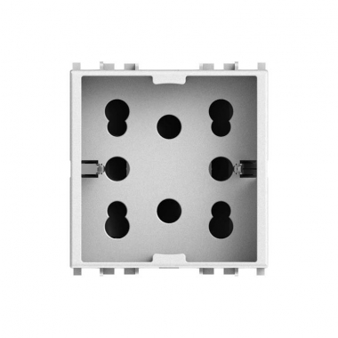 PRESA MULTISTANDARD 1 SCHUKO O 2 BIPASSO COMPATIBILE CON VIMAR ARKE' - 4 BOX 4B/V19B/H21 product photo Photo 01 3XL