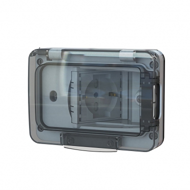 ACCESSORIO WIDE IP55 RAL7035 CON SCHUKO BIVALENTE - 4 BOX 4B/W/RAL/015 product photo Photo 02 3XL