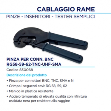 PINZA PER CONNETTORI BNC RJ58- - 4 POWER SRL 830068 product photo Photo 01 3XL