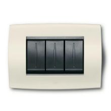 Placca Soft tecn. 6M, grigio argento light - ABB 2CSE0603SFP product photo