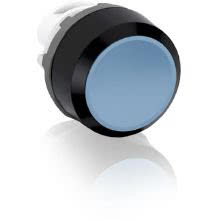 MP1-10L Pulsante non luminoso, blu, instabile, a filo (ghiera plastica nera) - ABB MP1/10L product photo