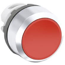 MP1-30R Pulsante non luminoso, rosso, instabile, a filo (ghiera in metallo cromato) - ABB KZ 003 1 product photo