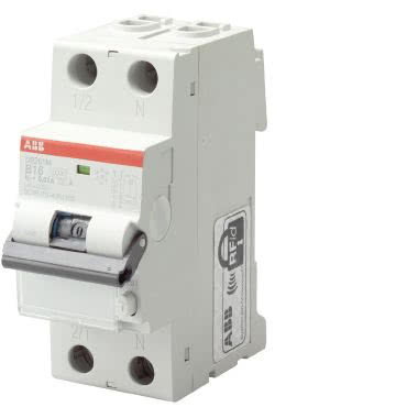 DS201 INTERRUTTORE DIFFERENZIALE MAGN. 6KA 1P+N A C10 30MA - ABB DS201A10003 product photo Photo 01 3XL