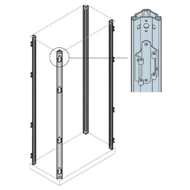 Montanti con cerniere per strutture standard H=2200 mm - ABB EM2200 product photo Photo 01 3XL