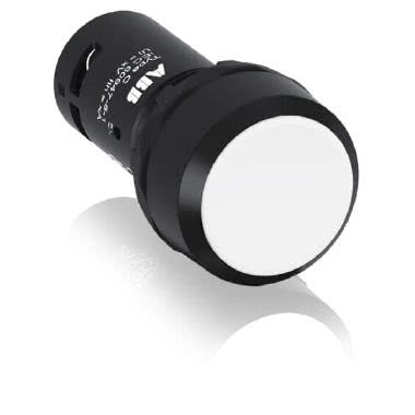 CP1-10W-11 Puls. bianco, 1NA+1NC (ghiera in plastica nera) - ABB CP1/10W/11 product photo Photo 01 3XL