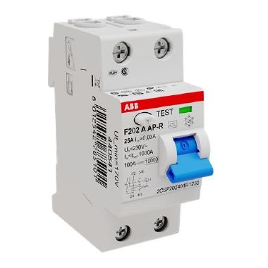 INTERRUTTORE DIFFERENZIALE PURO 2P TIPO A-APR IN 25 A IDN 30 MA SERIE F200 - ABB F202AAPR25/003 product photo Photo 03 3XL