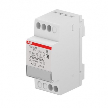 TM15 4-8-12V TRASFORMATORE DI TENSIONE PER CAMPANELLI 15VA - ABB TM15/12 product photo Photo 01 3XL