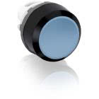 MP1-10L Pulsante non luminoso, blu, instabile, a filo (ghiera plastica nera) - ABB MP1/10L product photo