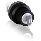 M2SSK2-101 Sel. 2 pos. stab. 45°, chiave estr. in pos. centr., chiave Ronis 455 (ghiera plastica nera) - ABB M2SSK2/101 product photo