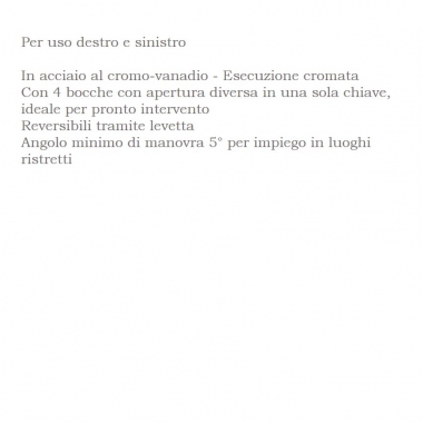 CHIAVE CRICCHETTO 4 BOCCHE 9/11/14/15MM ABC A30916015 - ABC UTENSILI A30916015 product photo Photo 02 3XL