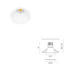 SWAP L FARO INCASSO SOFFITTO LED RECESSED BIANCO FORO 92-105MM 5W LUCE NATURALE 4000K - ARKOS LIGHT A2123112W product photo