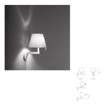 MELAMPO PARETE 46W E14 STRUT/DIFF.GRIGIO ALLUM - ARTEMIDE ITALIA 0720010A - ARTEMIDE ITALIA 0720010A product photo