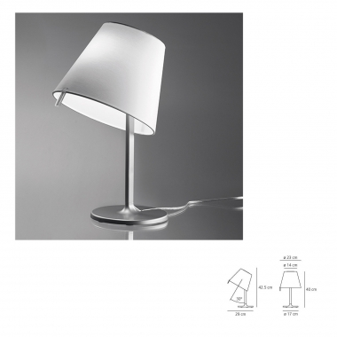 MELAMPO NOTTE 46W E14 STRUT/DIFF.GRIGIO ALLUMINIO - ARTEMIDE ITALIA 0710010A - ARTEMIDE ITALIA 0710010A product photo Photo 01 3XL