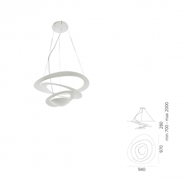 PIRCE SOSP 44W 3000K 3344LM DIMM.BIANCO - ARTEMIDE ITALIA 1254110A - ARTEMIDE ITALIA 1254110A product photo Photo 01 3XL