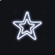 LUCI STELLA DOPPIA BIFACCIALE BIANCO FREDDO DECORAZIONE NATALE - ARTELETA IA042 product photo