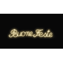 FIGURA LUMINOSA BUONE FESTE BIFACCIALE 108X62CM BIANCO CALDO - ARTELETA IA2210 product photo