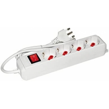 MULTIPRESA UNIVERSALE 4 PRESE CON INTERRUTTORE BIANCA - ARTELETA RL/3004 product photo