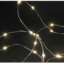 LUCI FILO DI RAME STAR LED SERIE 20 LED BIANCHI A BATTERIA COLORE CALDO DECORAZIONE NATALE - ARTELETA SL20/WW product photo