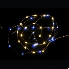 FILO DI RAME STAR LED SERIE 20 LED BIANCHI A BATTERIA COLORE CALDO - ARTELETA ST20/WW product photo