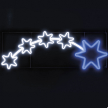 LUCI FIGURA LUMINOSA BIFACCIALE 5 STELLE BLU BIANCO FREDDO DECORAZIONE NATALE - ARTELETA IA0222 product photo Photo 01 3XL