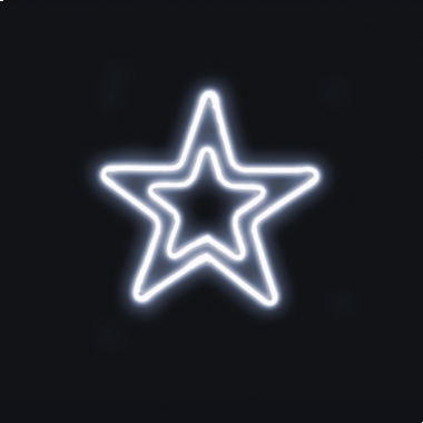 LUCI STELLA DOPPIA BIFACCIALE BIANCO FREDDO DECORAZIONE NATALE - ARTELETA IA042 product photo Photo 01 3XL