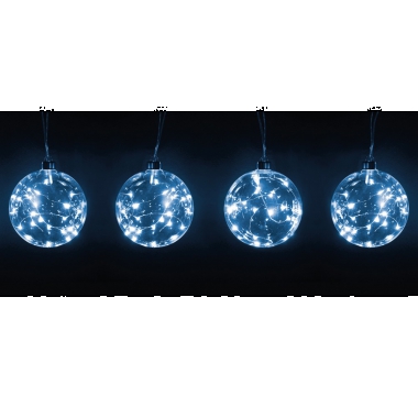 SET 4 SFERE DIA.10CM BIANCO FREDDO - ARTELETA JGBT10 product photo Photo 01 3XL