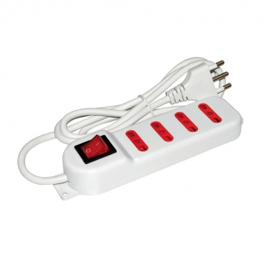 MULTIPRESA SERIE COMPACT IN TECNOPOLIMERO 4 PRESE BIVALENTI - ARTELETA RL/3069 product photo Photo 01 3XL