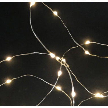 LUCI FILO DI RAME STAR LED SERIE 20 LED BIANCHI A BATTERIA COLORE CALDO DECORAZIONE NATALE - ARTELETA SL20/WW product photo Photo 01 3XL