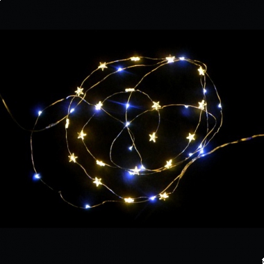 FILO DI RAME STAR LED SERIE 20 LED BIANCHI A BATTERIA COLORE CALDO - ARTELETA ST20/WW product photo Photo 01 3XL