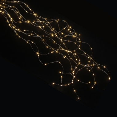 TENDA 300 LED 15 CADUTE BIANCO FREDDO WISPLITE LED DECORAZIONE NATALE - ARTELETA WS300 product photo Photo 02 3XL