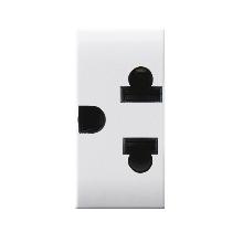 Presa euroamericana, Domus S44, colore RAL 9010, 2P+T 16A 250V - finitura lucida - 1 Mod. - AVE 441033TD product photo