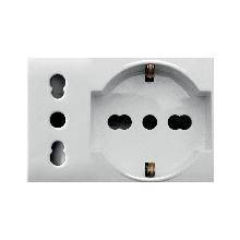 PRESA SCHUKO+BIPASSO10/16A WHITEK3M - AVE 44609015MB - AVE 44609015MB product photo