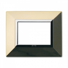 PLACCA ZAMA44 OTTONE LUCIDO 3 MODULI - AVE 44P93OT product photo
