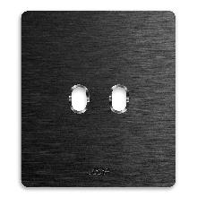 Placca Alluminio New Style S44, colore alluminio antracite - 2 comandi - AVE 44PANT22ANS product photo