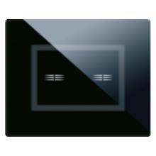 PLACCA VERATOUCH NERO ASSOLUTO VETRO 2 COMANDI A SCOMPARSA - AVE 44PVTC02NAL product photo
