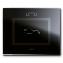PLACCA TOUCH IN VETRO NERO ASSOLUTO 3 MODULI - AVE 44PVTCS3NAL product photo