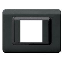 Placca tecnopolimero, S44 colore grigio scuro - 2 Mod. - AVE 44PY02GSL product photo