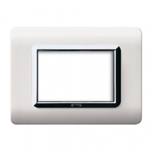 PLACCA TECNOPOLIMERO 44 BIANCO CORNICE CROMO 3M - AVE 44PY03BLC product photo