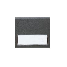 Pulsante Noir S45, con targhetta illuminabile per scatola tonda - 2 Mod. - AVE 45388S product photo