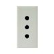 PRESA ST.ITALIANO 2P+T 10A WHITEK1M - AVE 446006TS - AVE 446006TS product photo Photo 01 2XS