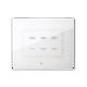 Placca Touch Vetro, S44 colore bianco 6 comandi, 3 Mod. - AVE 44PVTC16BL product photo Photo 01 2XS