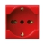 PRESA SCHUKO BIPASSO S44 COLORE ROSSO 2P+T 16A 250V FINITURA LUCIDA 2 MODULI DOMUS-TEKLA - AVE 442090/15TSR product photo Photo 01 2XS