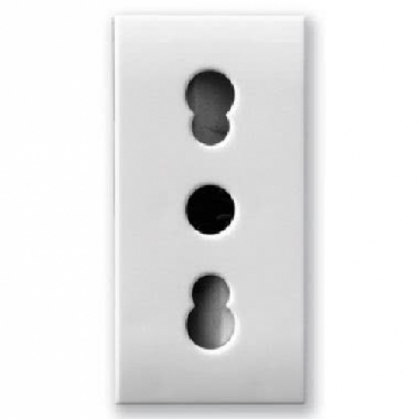 SISTEMA 44 PRESA BIVALENTE BIPASSO 10/16 AMPERE DOMUS - AVE 441006/15TS product photo Photo 01 3XL