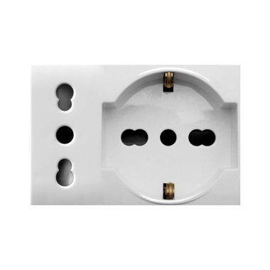 PRESA SCHUKO+BIPASSO 10/16A DOMUS3M - AVE 44109015MB - AVE 44109015MB product photo Photo 01 3XL