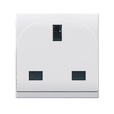 Presa std inglese, Domus S44, colore RAL 9010, 13A 250V 2P+T - finitura lucida - 2 Mod. - AVE 441097TS product photo Photo 01 3XL